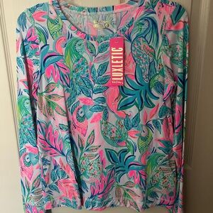 NWT Lilly Pulitzer Renay Sunguard Top Resort White Toucan Do It Better S